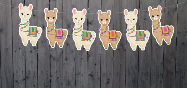 Llama Banner, Llama Decoration, Llama Party Supplies
