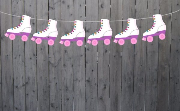 Roller Skate Garland, Roller Skate Banner, Roller Skate Party Banner, Roller Skate Decorations, Roller Skate Party Sign