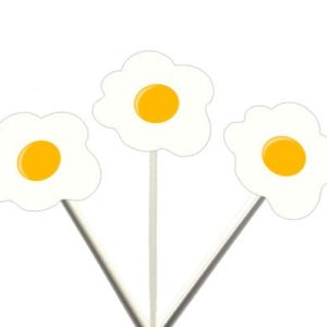 EGG Cupcake Toppers, Breakfast Party Cupcake Toppers, Breakfast Party Decorations