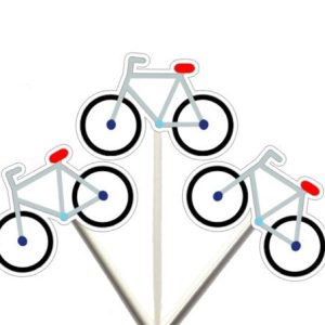 Bicycle Cupcake Toppers, Bike Cupcake Toppers, Transportation Cupcake Toppers, Transportation Birthday Party