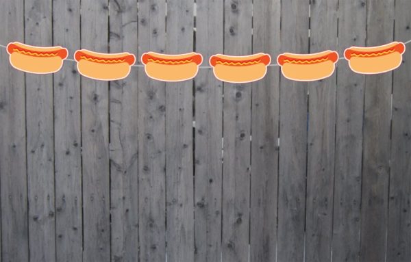 Hot Dog Cupcake Toppers, Hot Dog Decorations, Hot Dog Birthday Party
