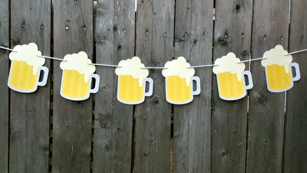 Beer Mug Banner, Beer Birthday, Drinking Birthday, 21st Birthday, Beer Party Decorations, Alcohol Party Banner, Retirement Birthday Banner