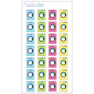 MINI Washing Machine Stickers, Laundry Day Stickers, Cleaning Day Stickers (28 Stickers)