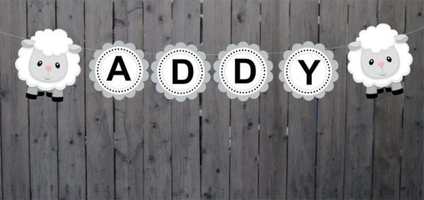 Lamb Banner, Lamb Decoration, Lamb Party Supplies, Sheep Banner, Sheep Decoration, Sheep Party Supplies