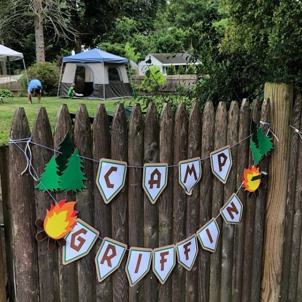 Camp Fire Banner, Fire Banner, Camping Banner, Camping Birthday, Camping Party, Camping Decorations, Camping Tent Banner