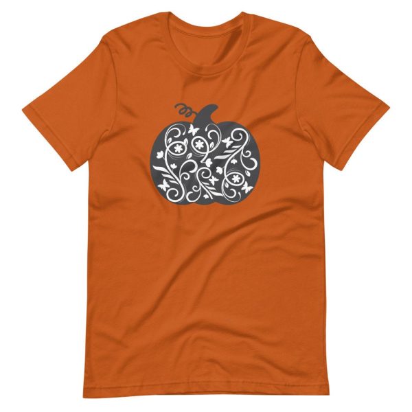 Pumpkin Lace Shirt, Pumpkin Shirt, Fall Shirt, Halloween Shirt, Thanksgiving Shirt, Short-Sleeve Unisex T-Shirt