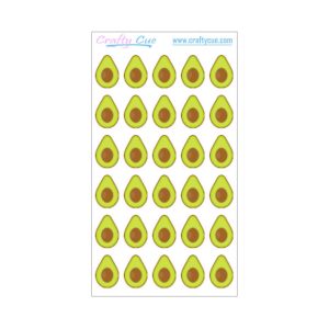 MINI Avocado Planner Stickers, Avocado Stickers, Food Stickers (30 Stickers)