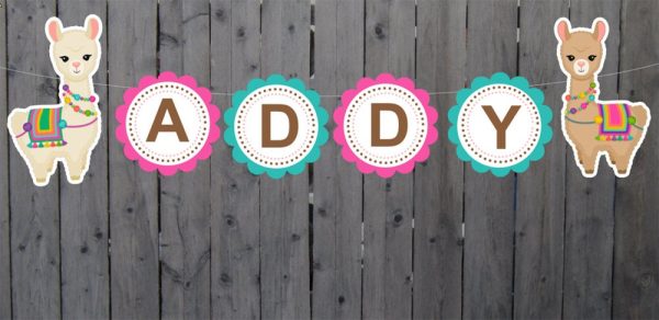 Llama Banner, Llama Decoration, Llama Party Supplies