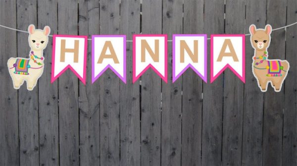 Llama Banner, Llama Decoration, Llama Party Supplies
