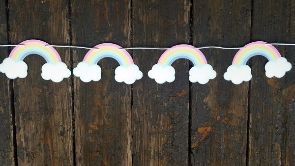 PASTEL Rainbow Goody Bags, Rainbow Favor Bags, Rainbow Gift Bags, Rainbow Goodie Bags