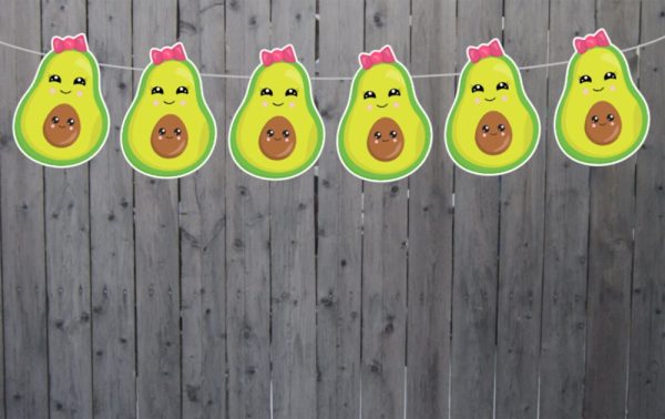 Avocado Girl Banner, Avocado Birthday Banner, Avocado Party Banner, Avocado Garland, Photo Prop