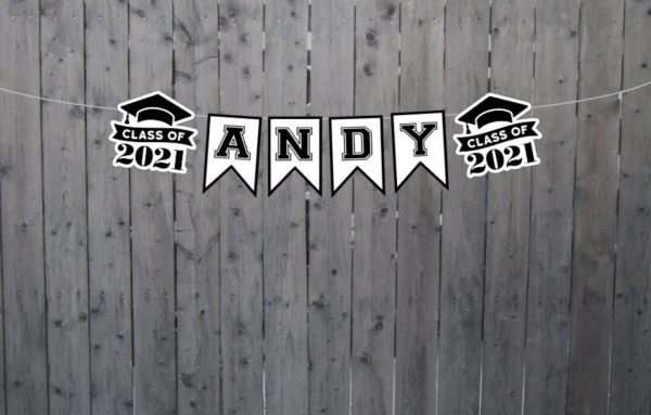 Class of 2021 Banner, 2021 Graduation Decorations, 2021 Graduation Party Supplies, Personalized Graduation Banner, Name Banner