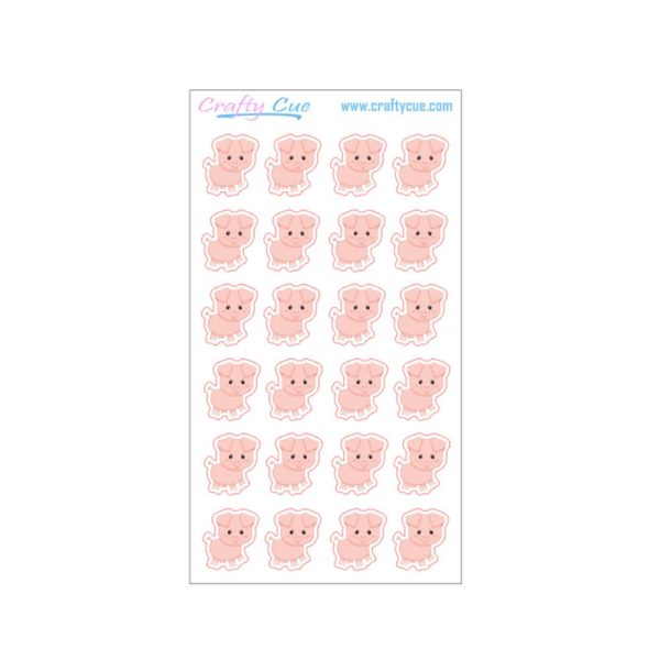 MINI Pig Planner Stickers, Pig Stickers, Farm Stickers (24 Stickers)