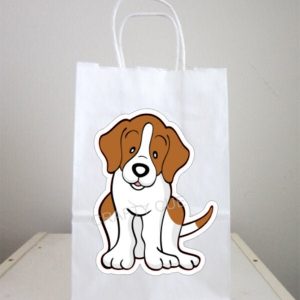 BEAGLE GOODY BAGS, Puppy Goody Bags, Dog Goody Bags, Puppy Favor Bags, Dog Favor Bags - Beagle Party Bags