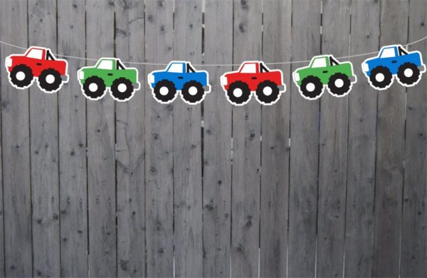 Monster Truck Goody Bags, Monster Truck Favor Bags, Monster Truck Gift Bags, Monster Truck Birthday, Monster Truck Party