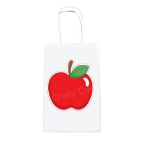 APPLE Goody Bag, Apple Favor Bag, Apple Goodie Bag, Back to School Party Bags, Apple Party Bags, Apple Gift Bags