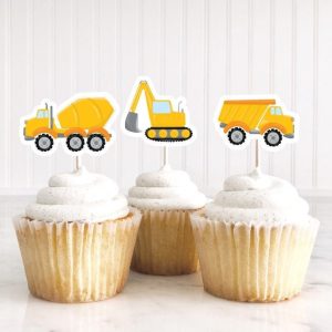Construction Party Cupcake Toppers, Construction Party, Construction Birthday