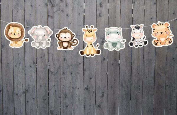 Set of 12 - SAFARI ANIMAL CUPCAKE Toppers - Jungle Animal Cupcake Toppers - Zoo Animal Cupcake Toppers - Safari Animal Cupcake Toppers