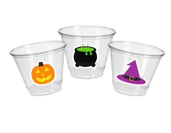 HALLOWEEN CUPCAKE TOPPERS - Halloween Party Cupcake Toppers, Halloween Decorations, Halloween Party Supplies, Pumpkin Cupcake Toppers Witch