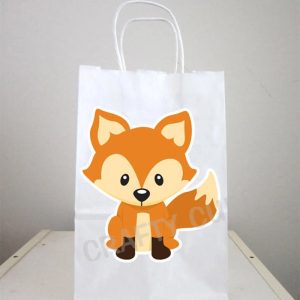 Fox Goody Bags, Fox Favor Bags, Fox Party Bags, Fox Birthday Favor Bags, Fox Baby Shower, Woodland Party Favors, Woodland Birthday