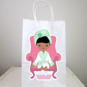 Spa Goody Bags, Spa Favor Bags, Spa Party Bags, Spa Birthday Party, Spa Favors, Pedicure Goody Bags, African American - 82616954P