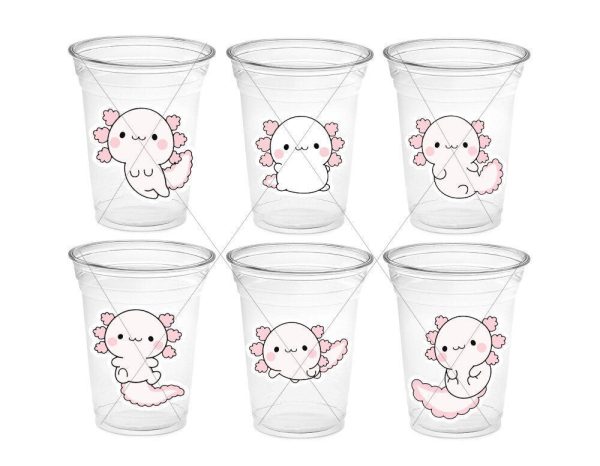 AXOLOTL PARTY CUPS - Axolotl Cups Axolotl Birthday Party Axolotl Party Cups Axolotl Baby Shower Axolotl Party Favors Axolotl Favors Axolotl