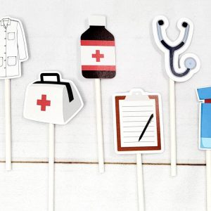Doctor cupcake toppers, Medical Toppers, Nurse Cupcake Toppers, nurse party, RN Party, Nursing Graduation cupcake toppers