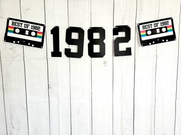 BEST OF 1982 - 40th Birthday Banner 1982 Banner 1982 Party Decorations 40th Party Decorations 40th Party Banner 40 Birthday Party Banner 80s