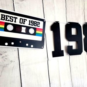 BEST OF 1982 - 40th Birthday Banner 1982 Banner 1982 Party Decorations 40th Party Decorations 40th Party Banner 40 Birthday Party Banner 80s