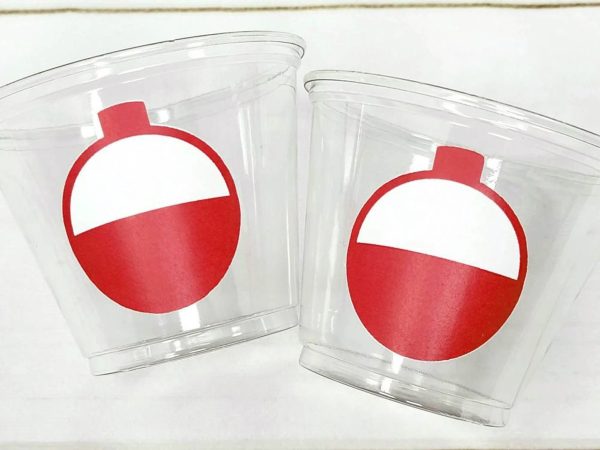 FISHING BOBBER CUPS - Gone Fishing Party Fishing Bobber Favors Fishing Bobber Decorations Fishing Birthday Fishing Party Bobber Cups Fish