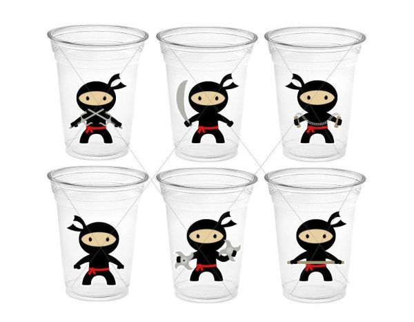 NINJA PARTY CUPS - Ninja Cups Ninja Birthday Party Ninja Party Decorations Ninja Party Supplies Ninja Treat Cups Ninja Party Favors Karate