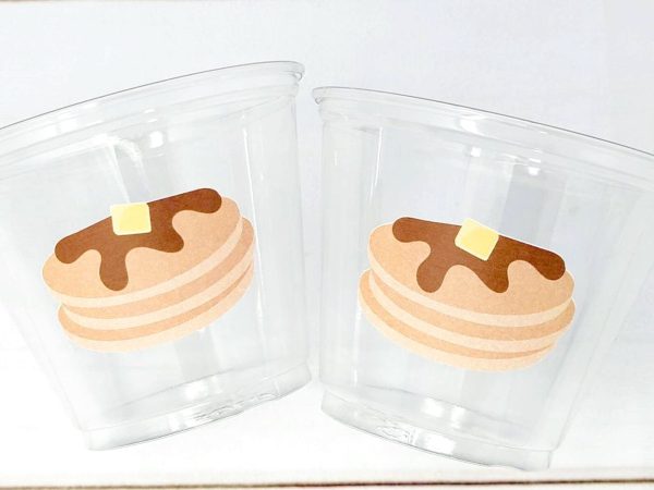 Pancake Party Cups, Pancake Treat Cups, Pancake Birthday, Pancake Party, Pancake Party Favors, Pancakes and Pajamas