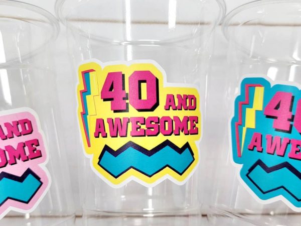 40th PARTY CUPS - 1982 Cups 40th Birthday Party 40th Birthday Favors 40th Party Cups 40th Party Decorations 1982 Birthday Party Cups 80s Cup