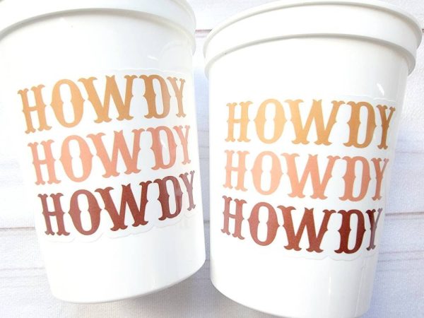COWGIRL Party Cups - COWBOY Party Cups Cowgirl Cups Cowgirl Party Decorations Cowgirl Bachelorette Party Cowgirl  Birthday Rodeo Party Cup