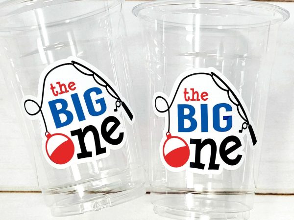 FISHING PARTY CUPS - Fishing Birthday Fishing First Birthday Party Gone Fishing Party The Big One Fishing Bobber Decorations Fish Bait Cups