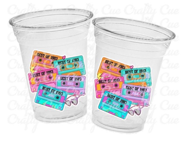 40th PARTY CUPS - Best of 1983 40th Birthday Party Cups 40th Birthday Favors 40th Party Cups 40th Party Decorations 1983 Birthday Party 80s