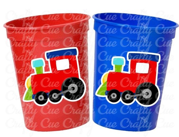 Train Cups, Train Party Favors, Train Birthday Favors, Train Party Cups, Train Birthday Decorations, Train Party Supplies