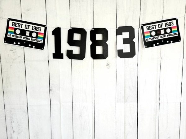 BEST OF 1983 - 40th Birthday Banner 1983 Banner 1983 Party Decorations 40th Party Decorations 40th Party Banner 40 Birthday Party Banner 80s