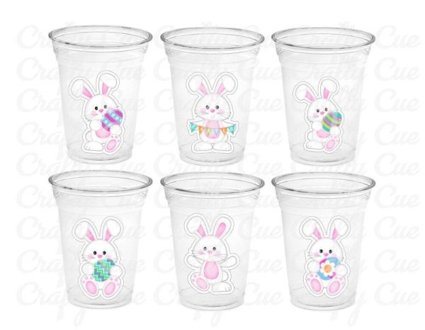 RABBIT PARTY CUPS - Easter Party Cups Rabbit Party Favors Rabbit Cups Easter Party Cups Easter Bunny Cups Easter Party Favor Cups Easter Cup