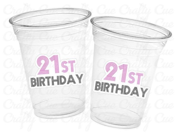 21st PARTY CUPS -21st Birthday Party 21st Party Decorations 21st Party Favors 21st Birthday 21 Birthday Party 21st Party Supplies Finally 21