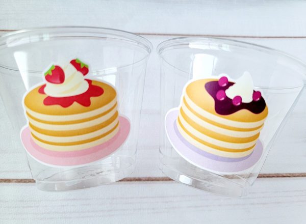 Pancake Party Cups, Pancake Treat Cups, Pancake Birthday, Pancake Party, Pancake Party Favors, Pancakes and Pajamas