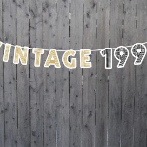VINTAGE 1993 BANNER 30th Birthday Banner 1993 Banner 1993 Party Decorations 30th Party Decorations 30th Party Banner 30 Birthday Party 90S