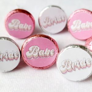 180 - BRIDE BABE PARTY Stickers for candy Pink Bachelorette Party Stickers Bachelorette Party Favors Bride Babe Stickers Wedding Stickers
