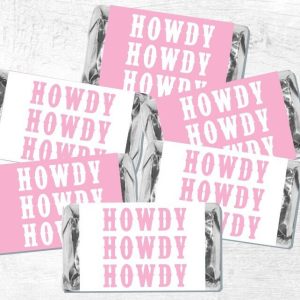 30 - COWGIRL PARTY STICKERS for candy Cowgirl Stickers Rodeo Howdy Let's Go Girls Bachelorette Party Favor Sticker Candy Wrappers Decoration
