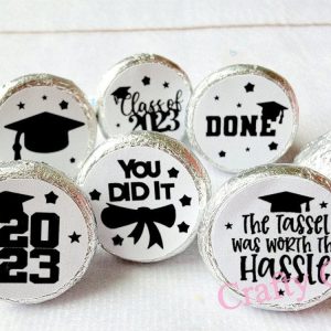 180 - 2023 GRADUATION PARTY STICKERS for candy 2023 Graduation Stickers Class of 2023 Graduation Party Favors Graduate Grad Decorations