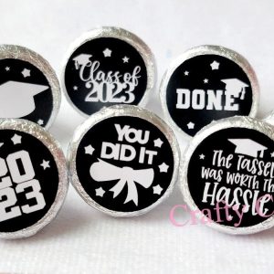 180 - 2023 GRADUATION PARTY STICKERS for candy 2023 Graduation Stickers Class of 2023 Graduation Party Favors Graduate Grad Decorations
