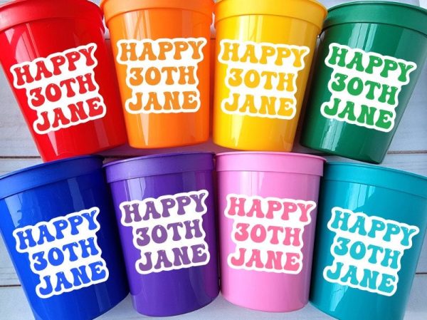 COWGIRL SMILEY FACE Cups Cowgirl Cups Cowgirl Party Favor Cowgirl Bachelorette Party Cowgirl Birthday Rodeo Party Cow Print Hat Cups Disco