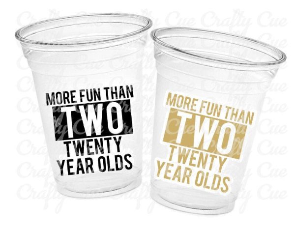 More Fun Than Two Twenty Year Olds 40th PARTY CUPS 1983 Cups 40th Birthday Party 40th Birthday Favors 40th Party Decorations 1983 Birthday