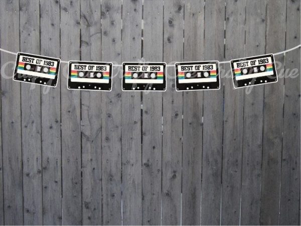 40th Birthday Banner Best of 1983 Banner 1983 Party Decorations 40th Party Decorations 40th Party Banner 40th Party Banner 40th Garland