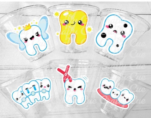 DENTIST PARTY CUPS Dental School Party Cups Orthodontist Dentist Graduation Dental Graduation Party Favors Dentist Party Favors Decorations